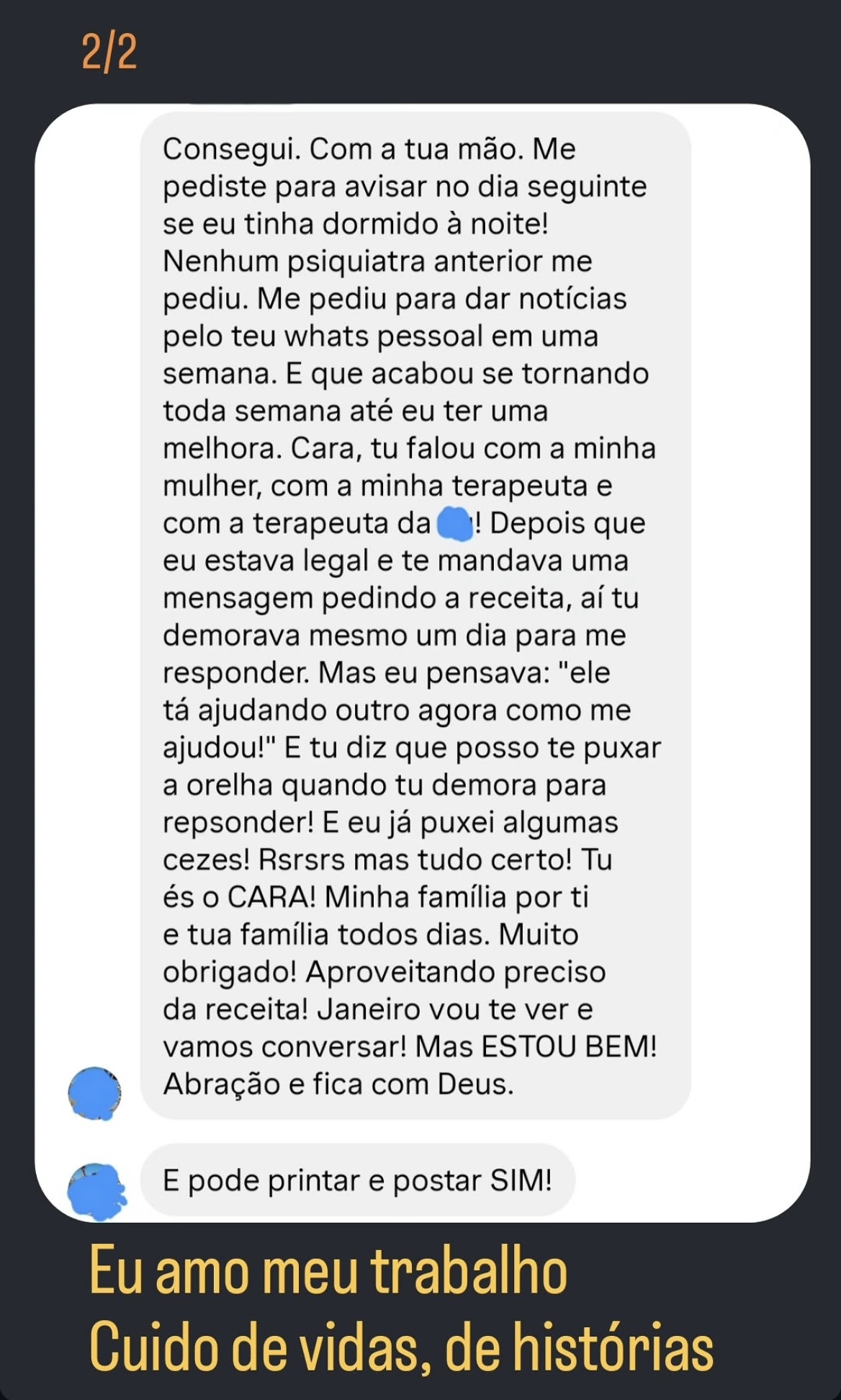Depoimento de paciente sobre depressão — parte 2